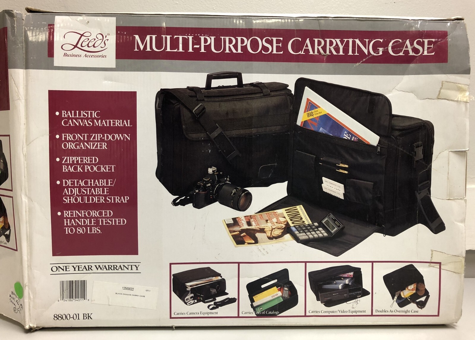 Multi-Purpose Carrying Case, Leed's Business Accessories 8800-01BK 18"x12"x6"