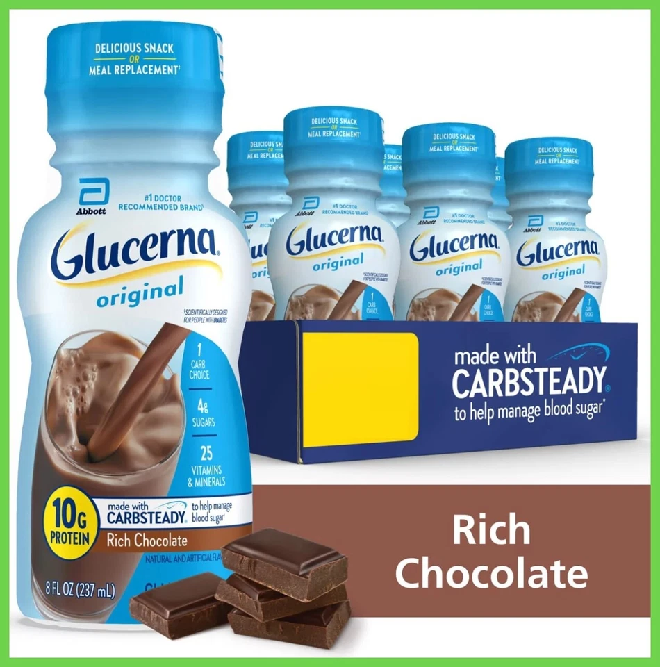 Batido nutricional Glucerna, fresa cremosa, chocolate rico, vainilla 8 oz Foto 4 de 4