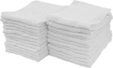 Lot of 24 Skilcraft White Utility Towels 16" x 19", 100% Cotton
