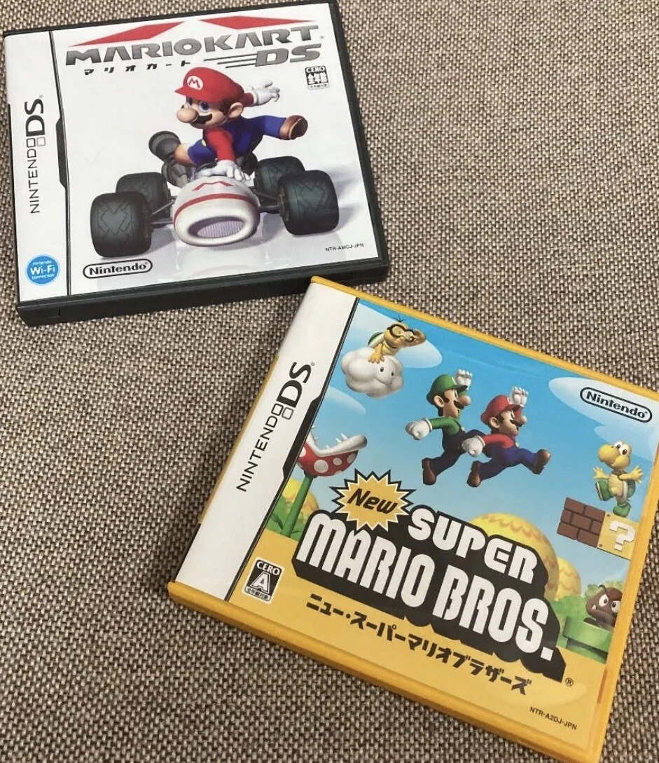 Nintendo DS New Super Mario Bros + Mario Kart DS set from Japan