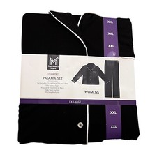 Members Mark Womens Size 20 XX-Large Pajamas Notch Collar Button Shirt Pants Set