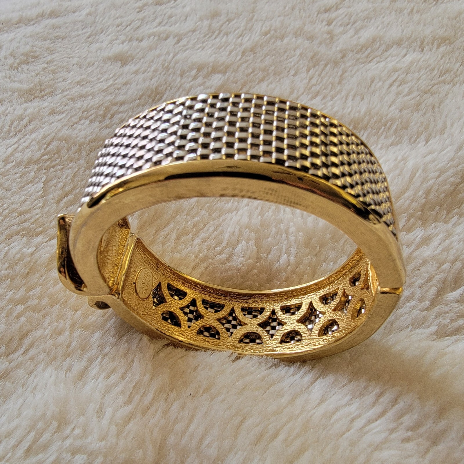 Bracelet Jonc émaillé LANVIN Vintage – Bordeaux, Sans Fermoir, Made In France