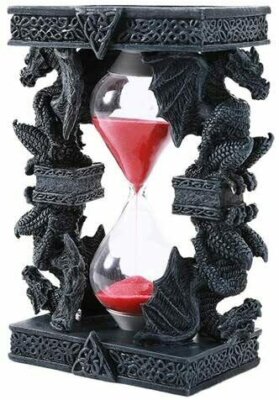 Mythical Fantasy Guardian Stone Dragon Sandtimer Hourglass