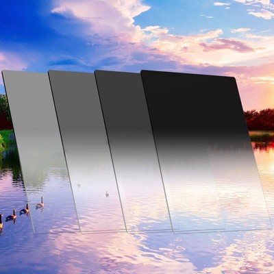 ZOMEI 150mm Gradual Neutral Density Square Filter ND2+4+8+16 for Cokin Z Series