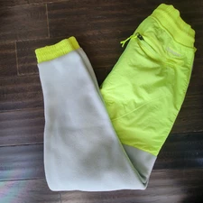 The North Face Men Skylight Blue/ LED Yellow Denali Polartec Fleece Pants Medium
