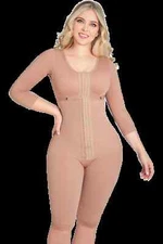 Jackie London Long Body Shaper W/ Brassiere And Sleeves Post Surgical - JL3060