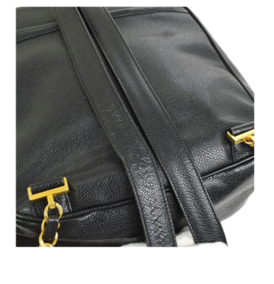 Chanel Black Caviar Backpack Vintage 2 Pocket Ball Chanel Black Caviar Backpack Vintage 2 Pocket Ball Charm CC  main image 4