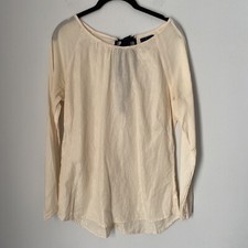 Gap Women s Boat Neck Long Sleeve Bow Back Bl...