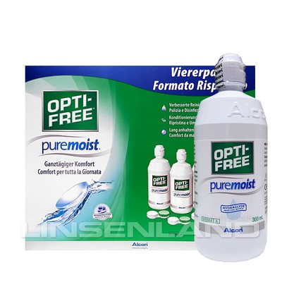 OPTI-FREE puremoist 4x300ml | Alcon Pflegemittel Peroxid | Sparpack
