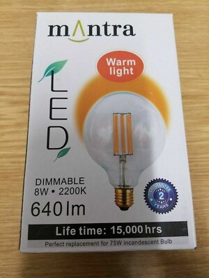 Mantra Led Leuchmittel - E 27 8W - 2200K - 640 lm - R09204 - Warm Light UR