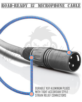 Cavo 6 Piedi Cavo Audio Schermato 6 Piedi: Da XLR Femmina A Doppio RCA Maschio - Per Microfoni, Mixer E Impianti Altoparlante IPhone XR