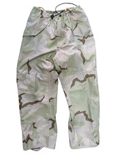 US Army Issue Desert Camo Tri-Colour GoreTex Over Trousers Size Medium/Reg #324