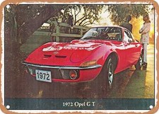 Metal Sign - 1972 Opel Gt Vintage Ad Metal Sign - 1972 Opel Gt Vintage Ad