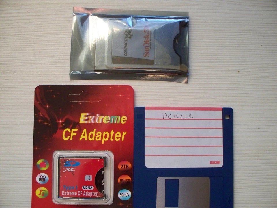 Adattatore Amiga 600 1200 Extreme da CF a SD con adattatore PCMCIA e disco di installazione