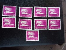 REPUBLIQUE DOMINICAINE - timbre yvert/tellier service n° 27A x9 obl (A34)