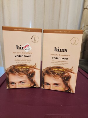 2 HIMS Under Cover Hair Color & Conditioner Light Brown Color Blends Grays BNIB