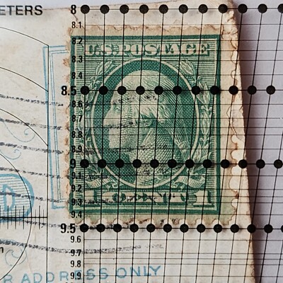 ジョージ・ワシントン1セント希少グリーン切手 1907-1909 GREEN