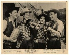 Wild West Original Lobby Card Western Eddie Dean playing guitar singing cowboy