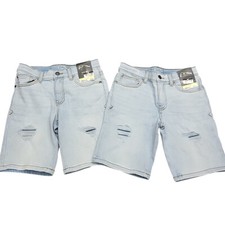 Art Class Set of 2 Boys Destructed Bermuda Jean Shorts Size Medium 8 Blue