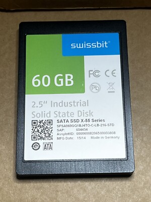 swissbit 60GB Industrial Solid State Disk 2.5  SFSA060GQ1BJ4TO-C-LB-216-STD
