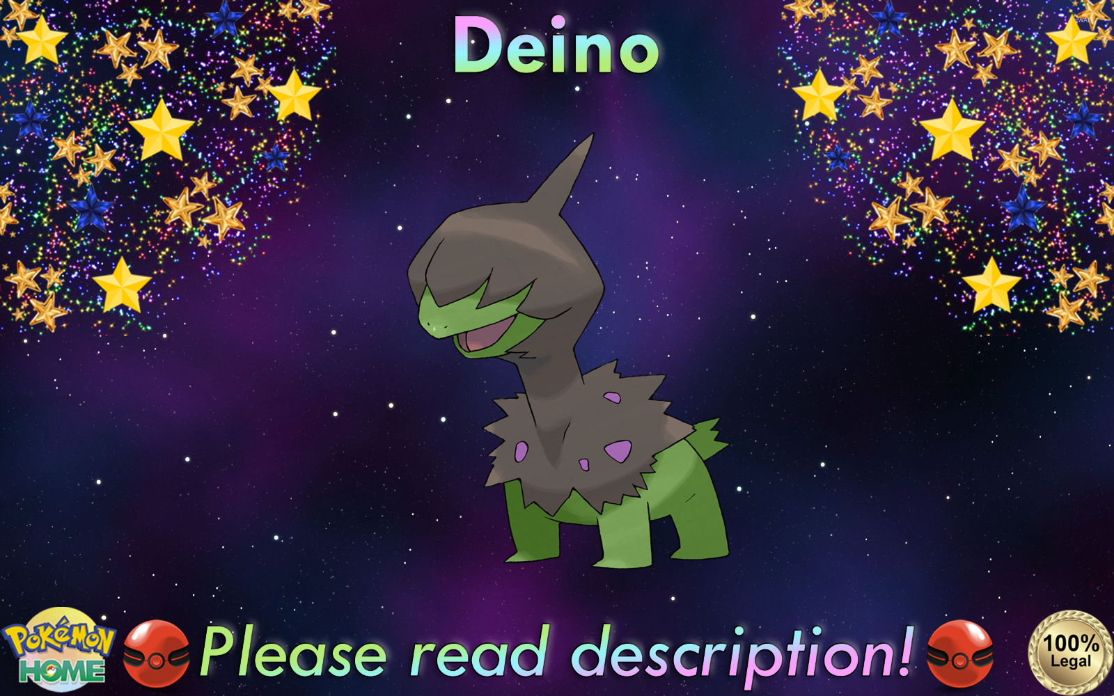 DEINO Shiny 6IV / Pokemon Scarlet and Violet / lv1 Ready to -  Portugal