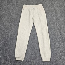 Primark Joggers Youth 11-12YRS Heathered Beige Drawstring Casual Knit Soft Knit