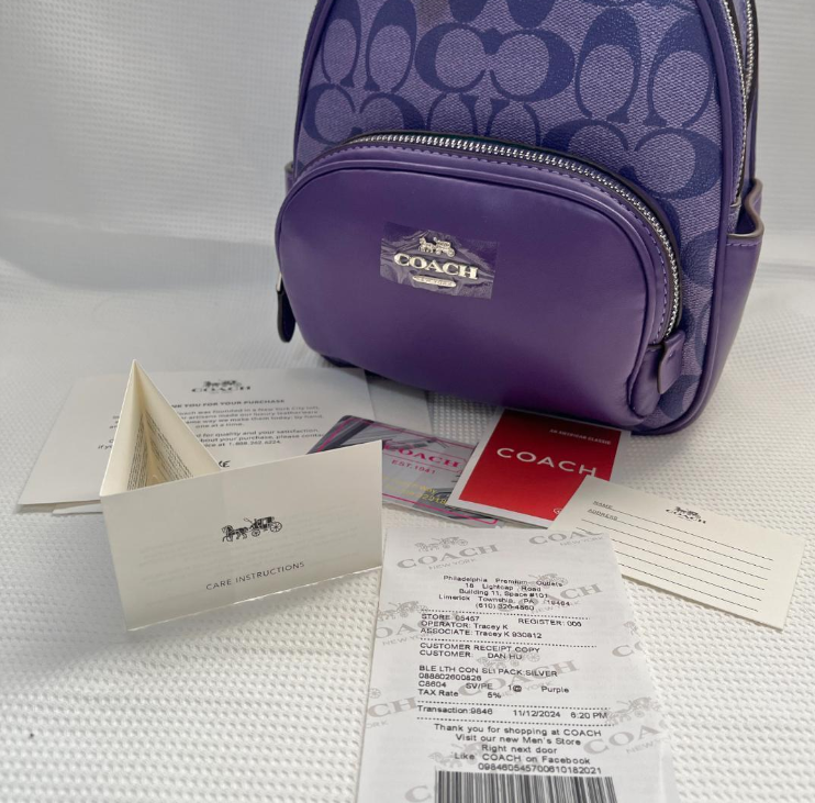 COACH C8604 Mini Court Backpack In Signature Leather sports COACH C8604 Mini Court Backpack In Signature Leather sports