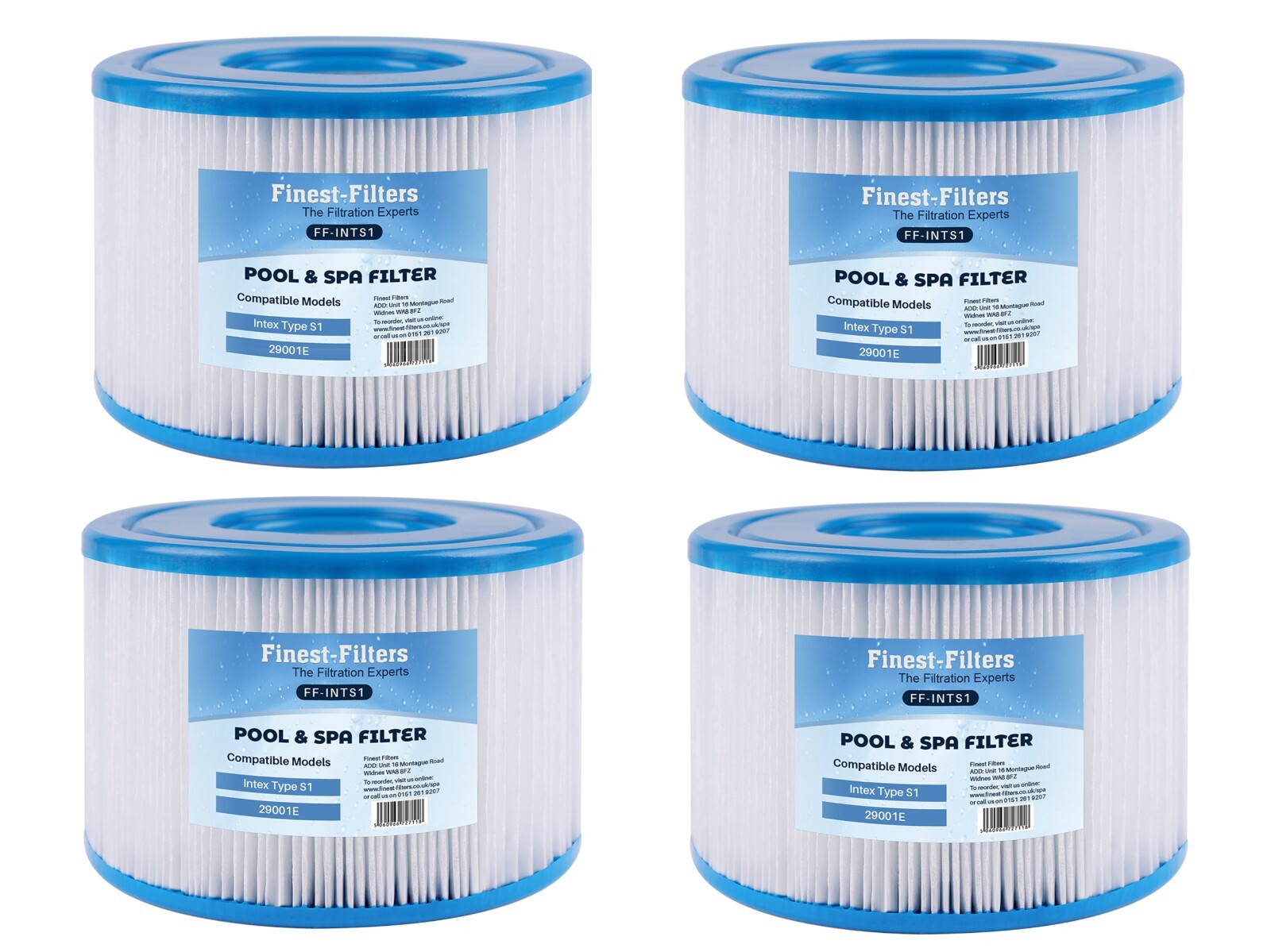 4 Hot Tub Spa Filter Compatible with Intex 29011E Type S1 PureSpa Pool Filters