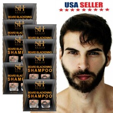 10/5PCS Sevich Men Beard Hair Colour Dye Moustache Coloring Blackening Shampoo
