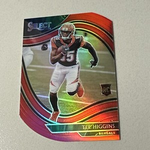 2020 Panini Select Field Level Red Prizm Die-Cut Tee Higgins #360 Rookie RC