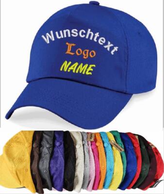 Cap BESTICKT mit deinem Namen Wunschspruch Wunschtext Logo Baseball Mütze Cappy