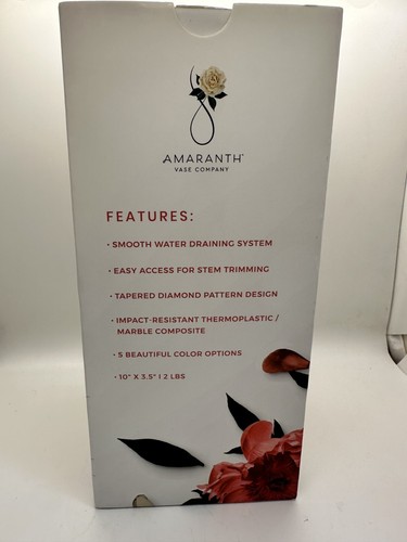 BNIB The Amaranth Vase 10" Floral Care Impact Resistant Smarter Vase Cool Pink - Picture 5 of 6