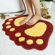 Absorbent Bathroom Non-slip Mat Foot Print Machine-washable Doorway Carpet