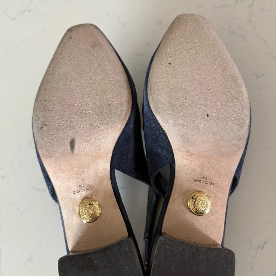 Veronica Beard Casie Slingback Pump In navy blue Size: 7 - Image 4 of 4