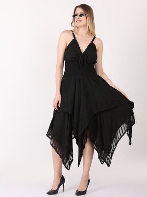 Women's Asymmetrical high low Summer Fit Flare Party Dress