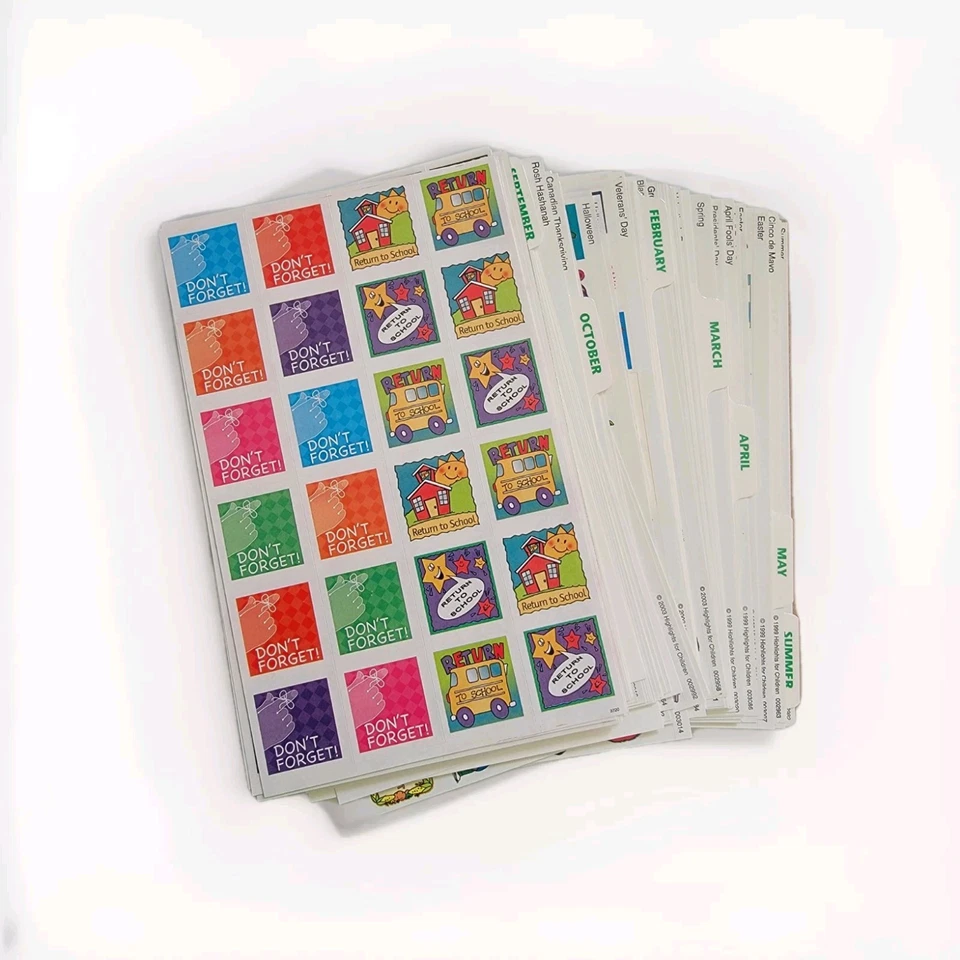 Vintage Highlights Magazine Children Dinosaur Stickers Full Animals Lot 3 Pages - Image 3 of 4