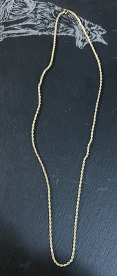 14K Gold Seil Geflecht Halskette Kette Hergestellt in Italien Neu 24 Zoll Lang Herren Damen 