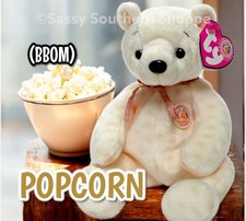 🍿 POPCORN 🍿 2003 Ty Beanie Babies Lt. Yellow BEAR w/ BBOM Tags *MWMT*