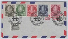 Berlin Nr. 82-86 gestempelt mit Nr. 42 auf Blankoumschlag SST STUTTGART 790