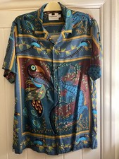 TOPMAN Mens SHIRT Tropical Beach Holiday colourful Size L Chest 40-42"