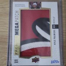 Upper Deck Premier 2017-18 Mega Patch Chest Logos Kyle Palmieri Devils 22/26