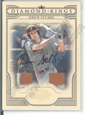 drew stubbs auto autograph dual jersey patch texas longhorns college 4C #/10 08