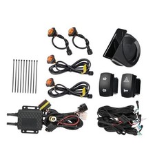 UTV Turn Signal Kit with Horn, Pre-Wired, Plug and Play UTV ATV Blinker with