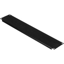 Middle Atlantic 2 Space 3 1/2" Flanged Aluminum Blank Panel, Black Brushed Fin