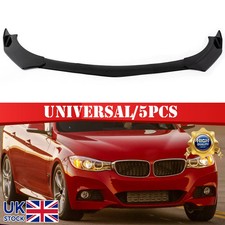 Gloss Black Universal Car Front Bumper Protector Spoiler Splitter Lip Body Kit