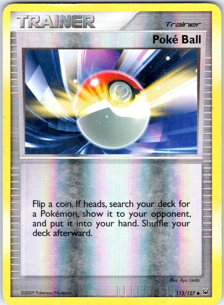 POKE BALL 113/127 PLATINUM POKEMON REVERSE HOLO DMG