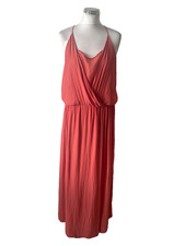 ZARA TERRACOTTA SHOESTRING STRAP MAXI DRESS SIZE M