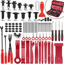Nilight 238Pcs Trim Removal Tool, Auto Push Pin Bumper 238 Clips Tools Red 
