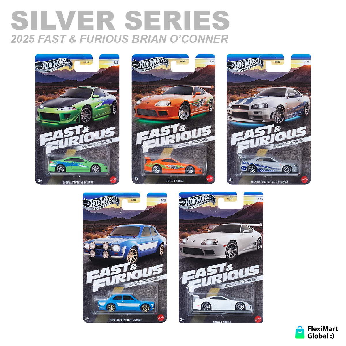 2025 Hot Wheels Silver Series Fast & Furious Brian O'Conner New