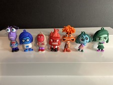 Lot 7 Disney Store Parks Blind Bag 3D Inside Out Keychain Key Ring Purse Charms